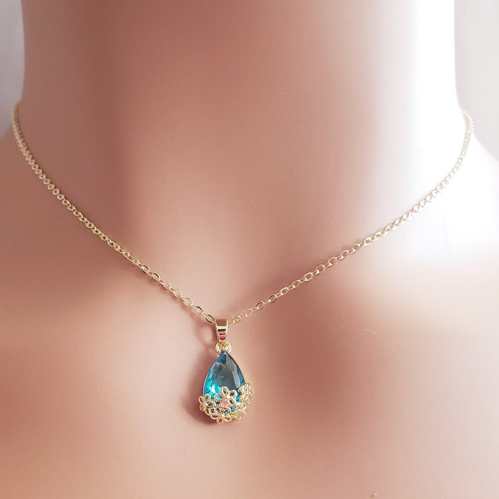 Turquoise Gold Necklace